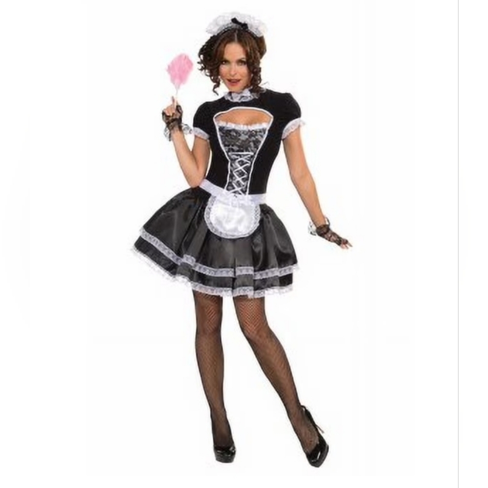 Suzette Naughty French Maid Halloween Cosplay Costume sz S - M - L